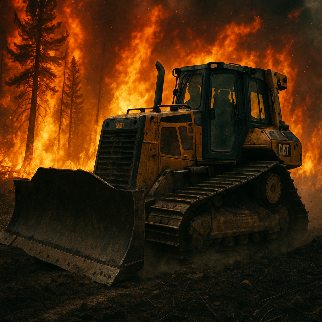 Dozer on Fireline